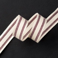 Blackberry Bliss 5/8" Striped Cotton Ribbon