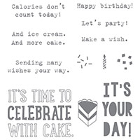 Party With Cake Clear-Mount Stamp Set