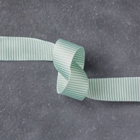 Mint Macaron 5/8" (1.6 Cm) Mini Striped Ribbon