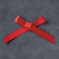 Real Red 3/8" (1 Cm) Stitched Satin Ribbon